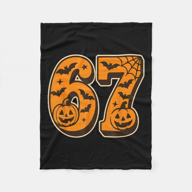 Couverture Polaire 67 Halloween Six Seven Brainrot Mème Garçons Enfan (Devant)