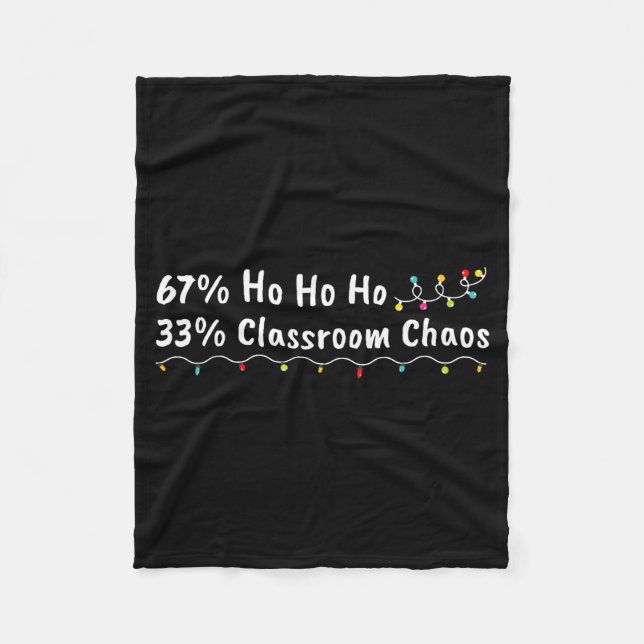 Couverture Polaire 67% Ho Ho Ho 33% Clroom Chaos Funny Christmas 67 T (Devant)
