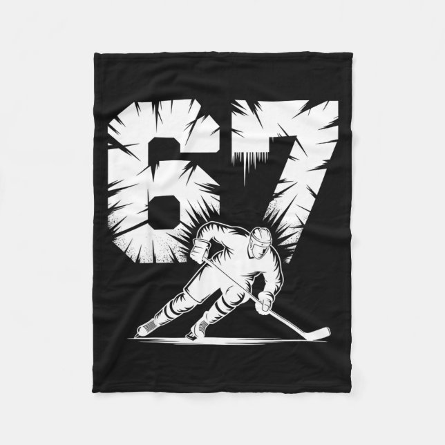 Couverture Polaire 67 Hockey Cool Six Seven Gen Alpha Slang Winter St (Devant)