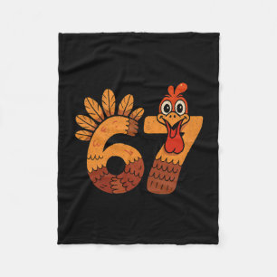 Couverture Polaire 67 Humour Mème 6-7 Drôle Six Sept Thanksgiving Tur