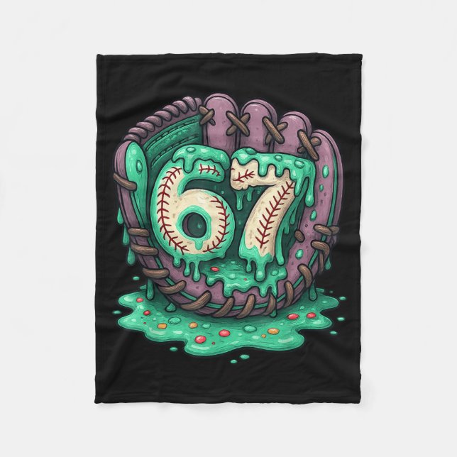 Couverture Polaire 67 Ice Cream Drip Funny Six Seven Baseball  (Devant)