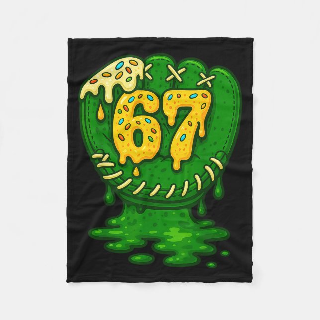 Couverture Polaire 67 Ice Cream Drip Funny Six Seven Baseball  (Devant)