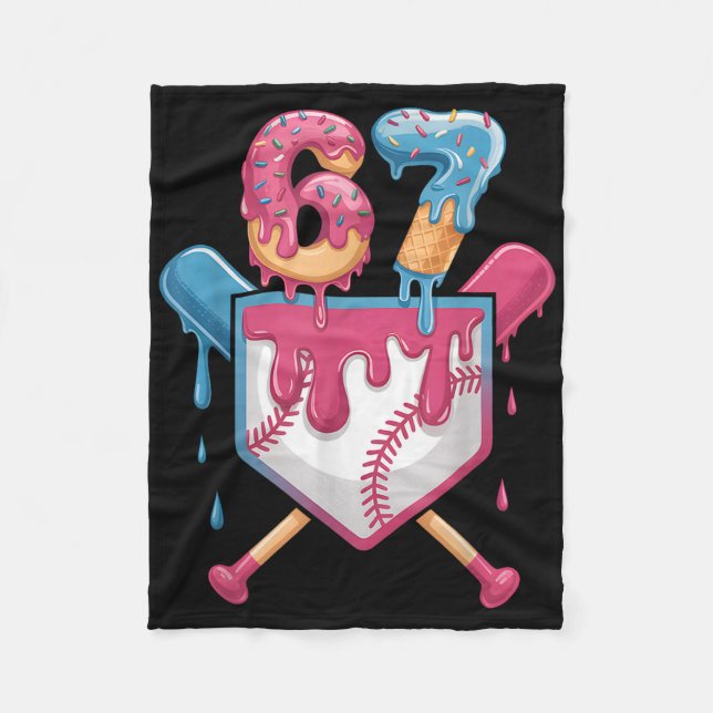 Couverture Polaire 67 Ice Cream Drip Meme Six Seven Pride 6 7 Ice Cre (Devant)