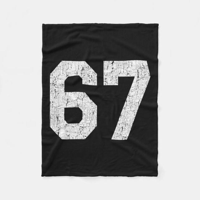 Couverture Polaire #67 Jersey Uniform Varsity Sports Numéro (Devant)
