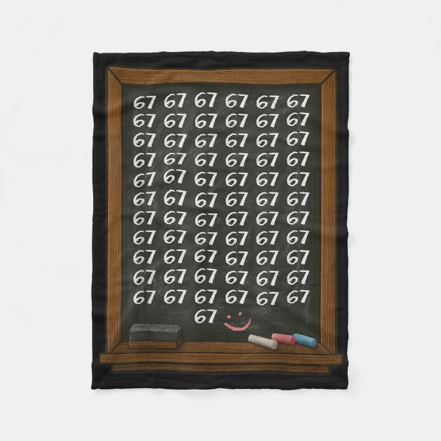 Couverture Polaire 67 Math Teacher Overload Six Seven Brainrot Meme C (Devant)