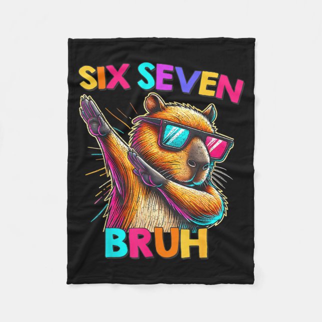 Couverture Polaire 67 Meme Capybara Six Seven Bruh Capybara Kids Boys (Devant)