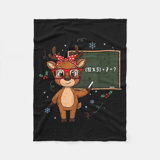 Couverture Polaire 67 Meme Christmas Reindeer Funny 6 7 Teacher Men W (Devant)