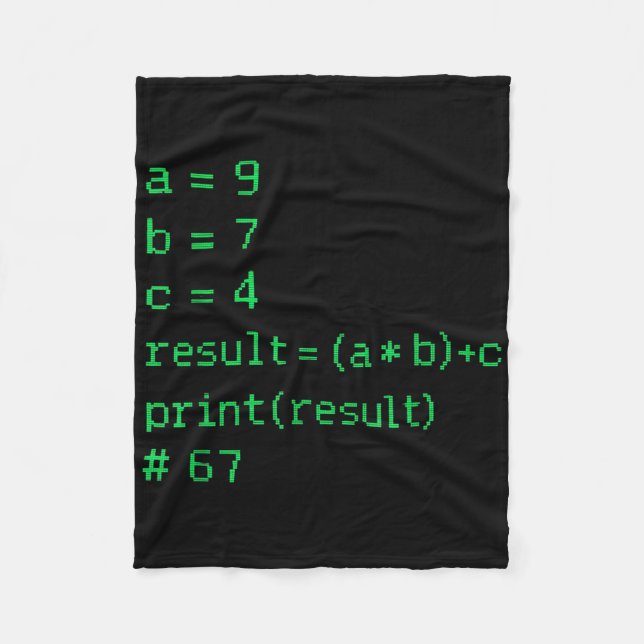 Couverture Polaire 67 Mème Code Python Résultat Humour Geek Six Sept  (Devant)