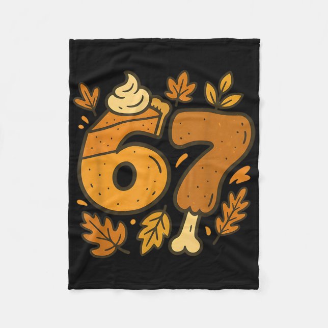 Couverture Polaire 67 Meme de Thanksgiving Drôle Six Sept Génération  (Devant)