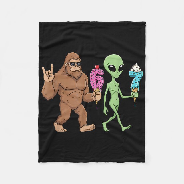 Couverture Polaire 67 Mème drôle de Drip Six Sept Bigfoot Alien Sasqu (Devant)