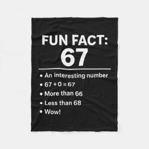 Couverture Polaire 67 Meme Fun Fact - Six Seven Génération Alpha Z Dr