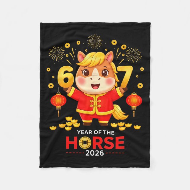Couverture Polaire 67 Meme Funny Chinese New Year 2026 Year Of The Ho (Devant)