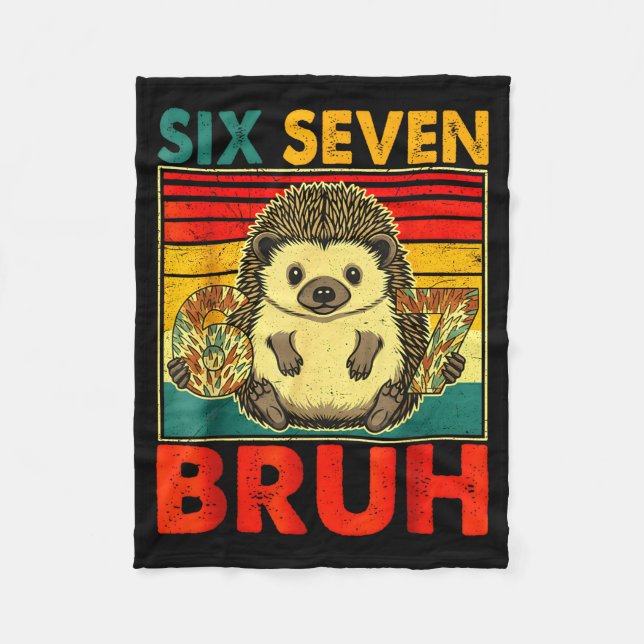 Couverture Polaire 67 Meme Hedgehog Funny Six Seven Bruh Hedgehog For (Devant)