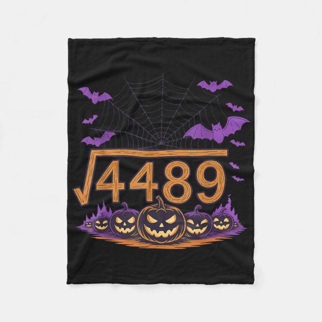 Couverture Polaire 67 Meme Racine Carrée 4489 Argot Math Halloween Co (Devant)