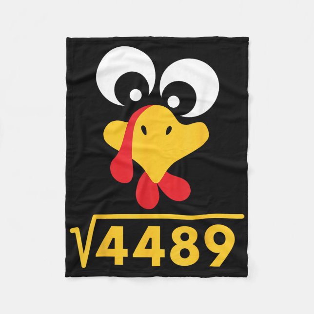 Couverture Polaire 67 Mème Racine Carrée 4489 Dinde Thanksgiving Math (Devant)