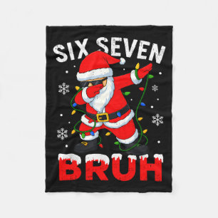 Couverture Polaire 67 Meme Six Seven Bruh Dabbing Père Noël Drôle de