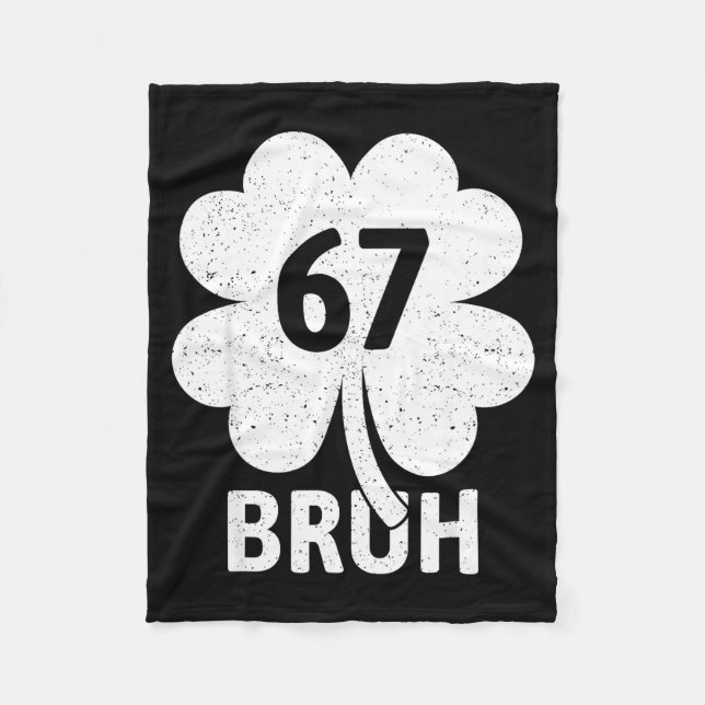 Couverture Polaire 67 Meme Six Seven Bruh Drôle Saint-Patrick Sham (Devant)