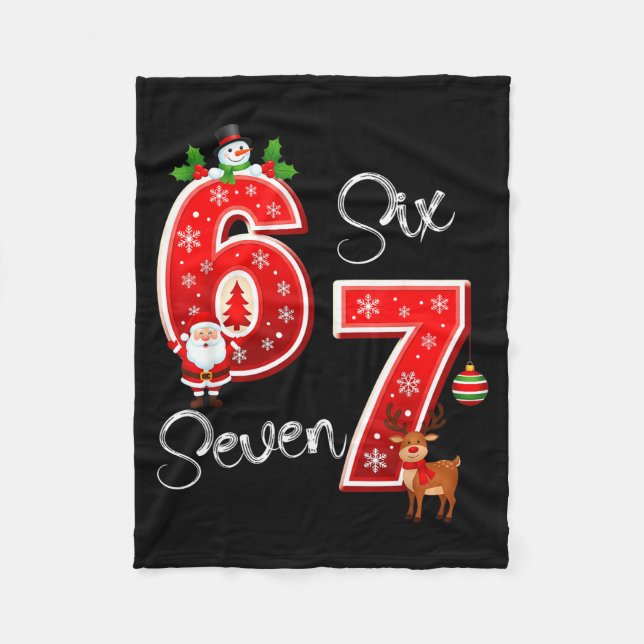 Couverture Polaire 67 Meme Six Seven Christmas Pajamas For Women Men  (Devant)