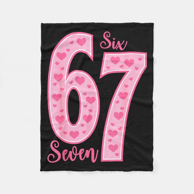 Couverture Polaire 67 Meme Six Seven Saint-Valentin  (Devant)