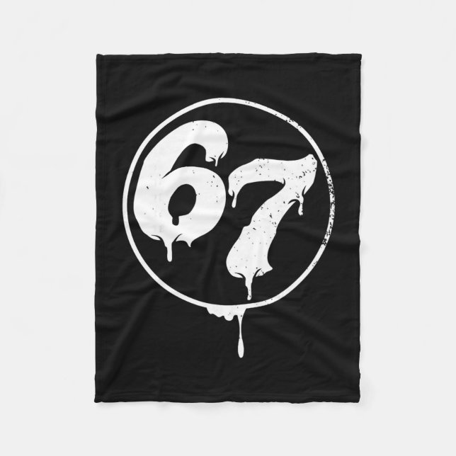 Couverture Polaire 67 Meme Six Seven Urne Style Graffiti  (Devant)