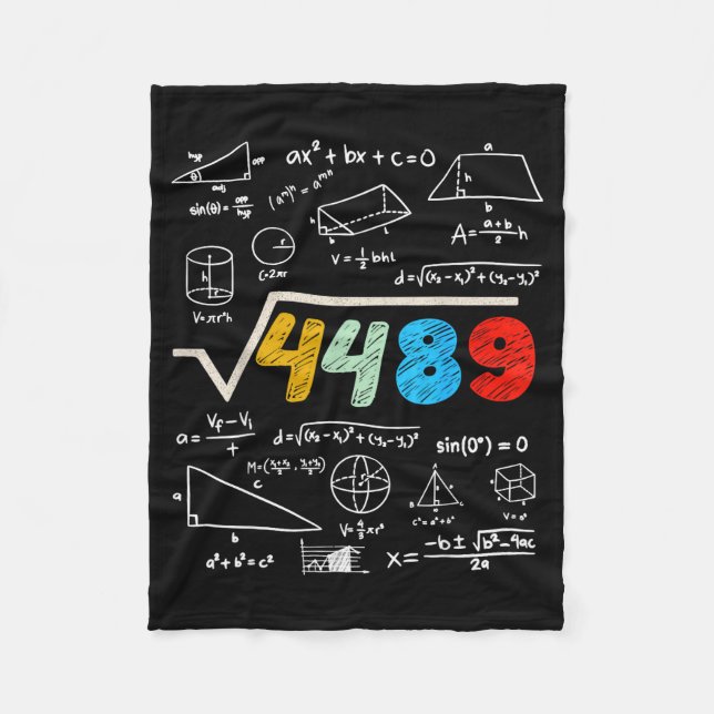 Couverture Polaire 67 Meme Square Root 4489 Do The Math Funny Birthda (Devant)