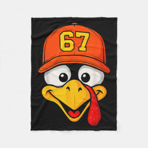 Couverture Polaire 67 Meme Visage de dinde Six Sept Action de grâce 6