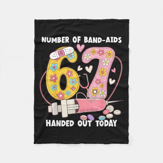 Couverture Polaire 67 Nurse Meme Funny Six Seven Nursing Medical Scho (Devant)