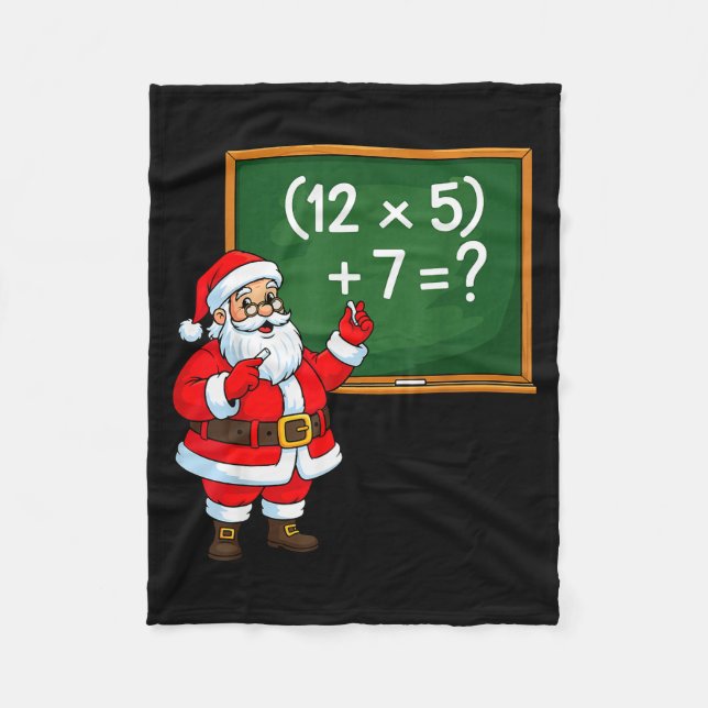 Couverture Polaire 67 Prof de Noël Santa Six Sept Mème Brainrot (Devant)