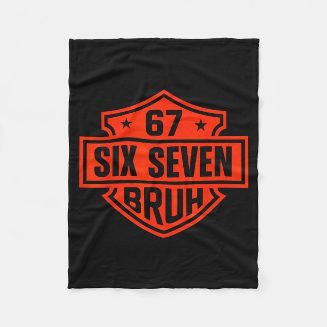 Couverture Polaire 67 Six Seven 6 7 Boys Girls Kids Teens Tee Motorcy (Devant)