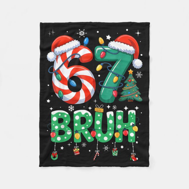Couverture Polaire 67 Six Seven Burh Funny Christmas 6 7 Meme Men Wom (Devant)