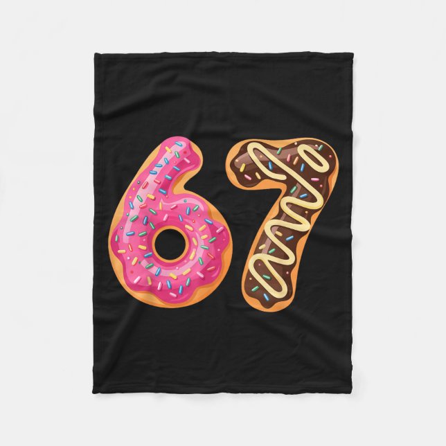 Couverture Polaire 67 Six Seven Donut Meme Funny Sweet Sprinkles  (Devant)