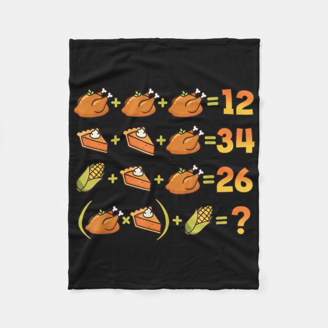 Couverture Polaire 67 Six Seven Meme Math Thanksgiving Equation Logic (Devant)