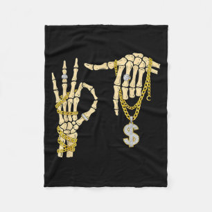 Couverture Polaire 67 Six Seven Mème Nouveauté Squelette Main Bling C