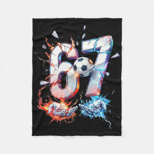 Couverture Polaire 67 Soccer Six Seven Soccer 6 7 Enfants Garçons Fil