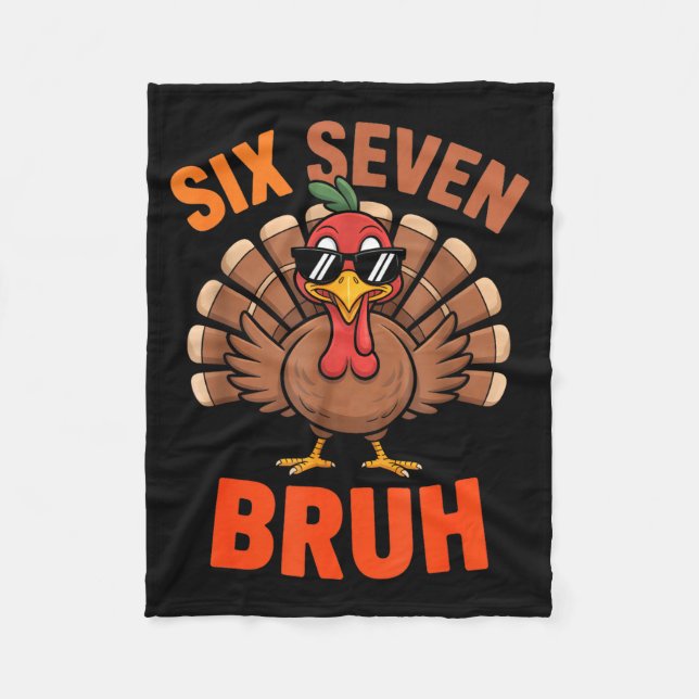 Couverture Polaire 67 Thanksgiving Six Seven Meme Turkey Bruh  (Devant)