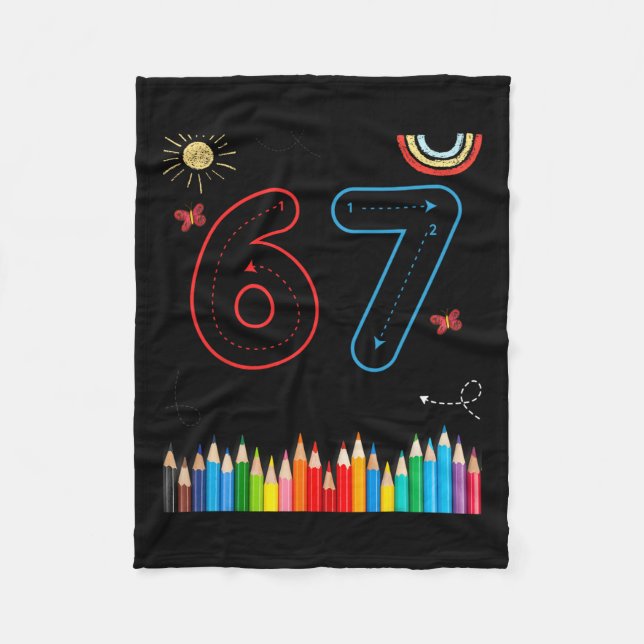 Couverture Polaire 67 Tracing Funny Meme Elementary School Teachers  (Devant)