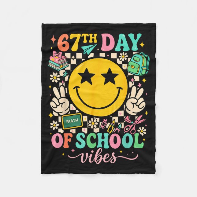 Couverture Polaire 67th Day Of School Vibes Funny Six Seven 67 Meme S (Devant)