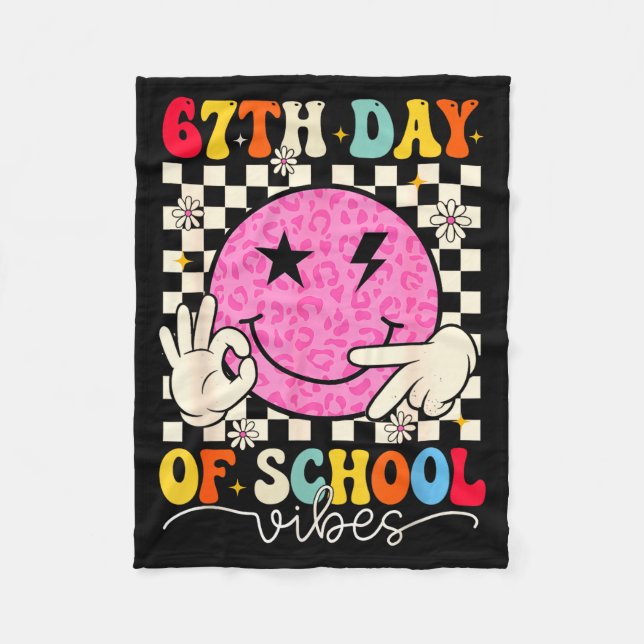 Couverture Polaire 67th Day Of School Vibes Funny Six Seven 67 Meme S (Devant)