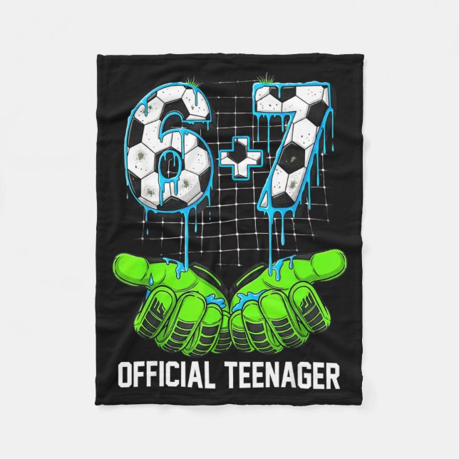 Couverture Polaire 6+7 = 13 ans garçons filles adolescent 13e anniver (Devant)