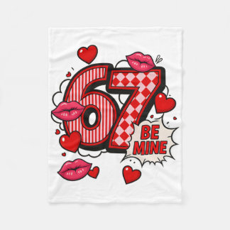 Couverture Polaire 6 7 Be Mine Valentine’s Day Shirt Cute Six Seven M