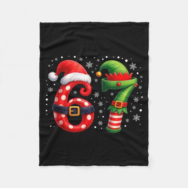 Couverture Polaire 6-7 Christmas Squad Funny 67 Six Seven Meme Xmas 6 (Devant)