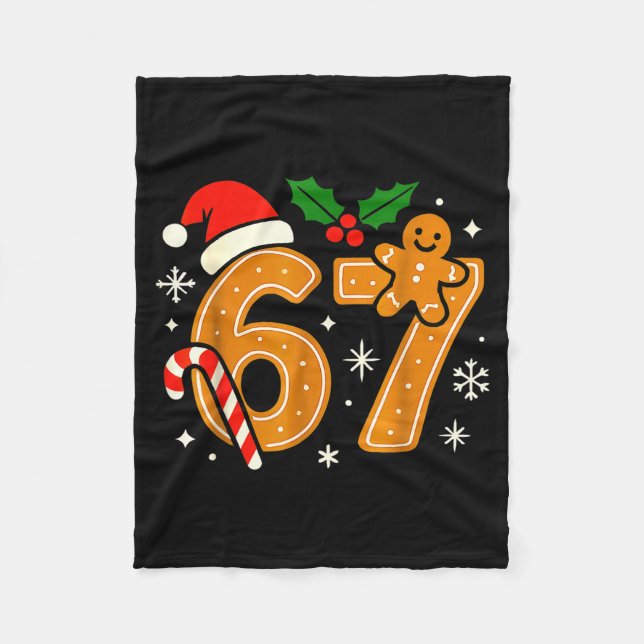 Couverture Polaire 6 7 Meme Christmas Shirt 67 Six Seven Cookies Ging (Devant)