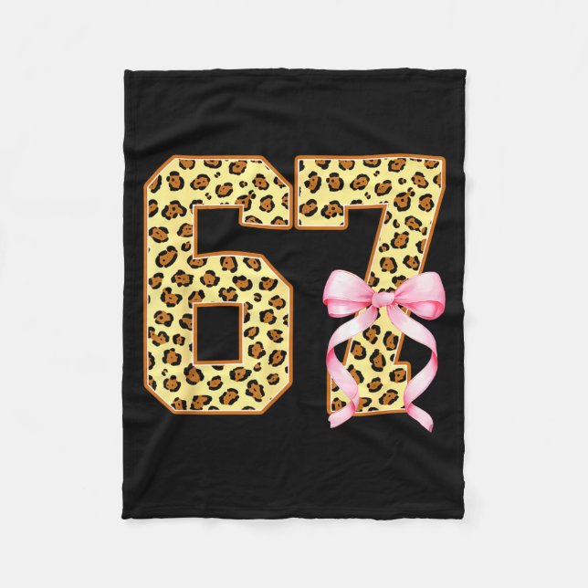 Couverture Polaire 6-7 Meme Leopard Cheetah Cool Six-seven Funny 67 G (Devant)