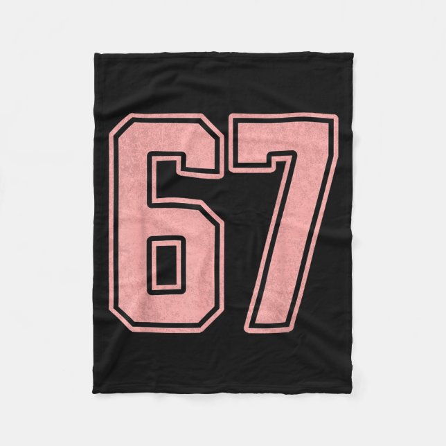 Couverture Polaire 6 7 Number 67 Baseball Funny Meme Tee For Women  (Devant)