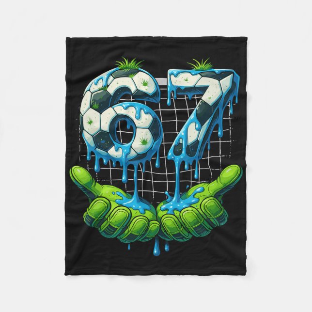 Couverture Polaire 6 7 Six Seven Drip Drôle Gen Alpha Meme Pla Footba (Devant)
