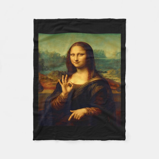 Couverture Polaire 6 7 Six Seven Meme 67 Funny Mona Lisa Funny Clic A (Devant)