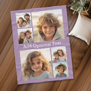 Couverture Polaire 6 Collage de photos Texte facultatif — CAN Edit 