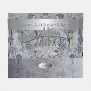 Couverture Polaire 6e Mariage de sucre et de fer Anniversaire de couv