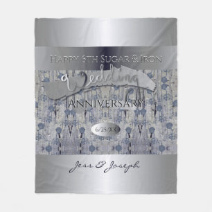 Couverture Polaire 6e Mariage de sucre et de fer Anniversaire de couv