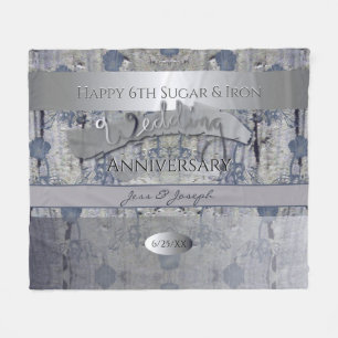 Couverture Polaire 6e Mariage de sucre et de fer Anniversaire de couv